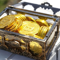 High Crystal Pirate Treasure Box Jewelry Coin Storage Chocolate Box