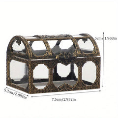 High Crystal Pirate Treasure Box Jewelry Coin Storage Chocolate Box