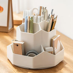 Desk Makeup Brush and Pen Holder Organizer Large Capacity Storage Box