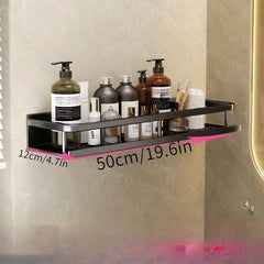 Multifunctional Storage Shelf With Towel Rod Bathroom Organizer Rack
