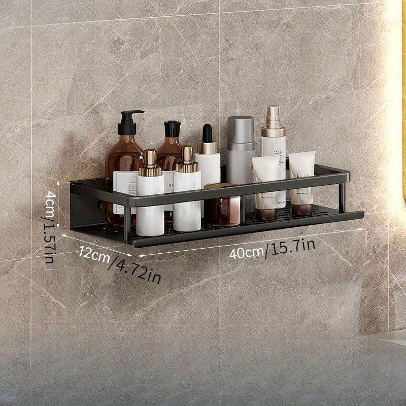 Multifunctional Storage Shelf With Towel Rod Bathroom Organizer Rack