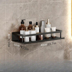 Multifunctional Storage Shelf With Towel Rod Bathroom Organizer Rack
