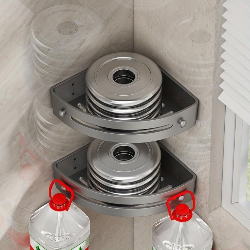 Bathroom Storage Rack Shower Caddy Organizer Wall Mounted Shelf