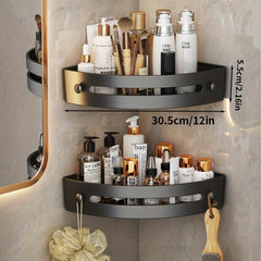 Bathroom Storage Rack Shower Caddy Organizer Wall Mounted Shelf