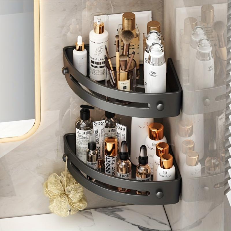 Bathroom Storage Rack Shower Caddy Organizer Wall Mounted Shelf