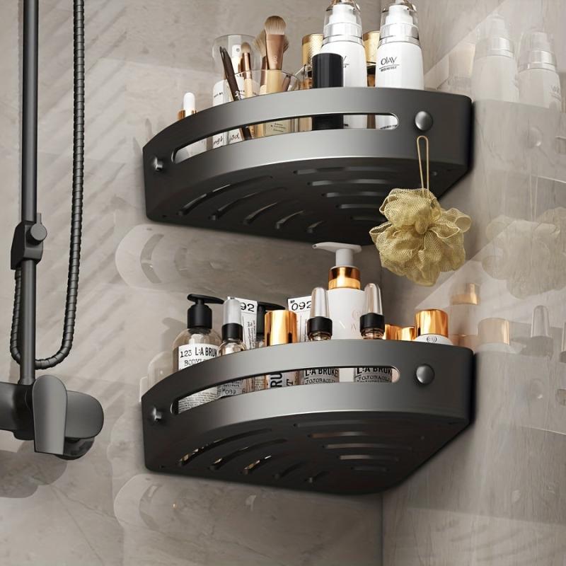 Bathroom Storage Rack Shower Caddy Organizer Wall Mounted Shelf