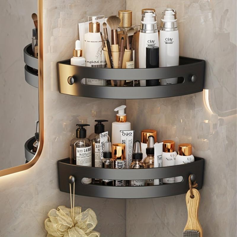 Bathroom Storage Rack Shower Caddy Organizer Wall Mounted Shelf