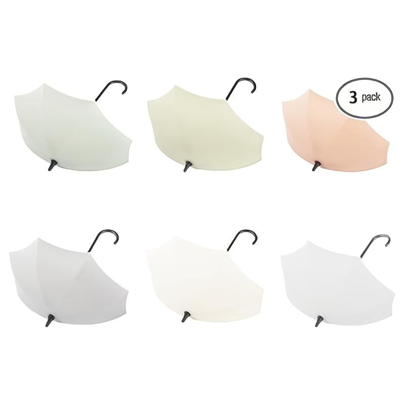 3pcs Adhesive Punch Umbrella Hook for Home Decoration and Wall Hanging Key Hook