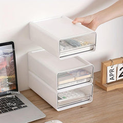 Clear Desktop Storage Box for Office and Home Organization