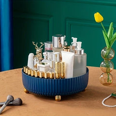 Plastic Rotating Storage Organizer Desktop Tray Kitchen Container