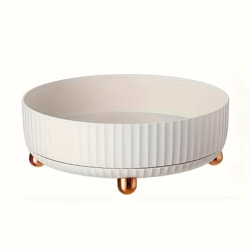 Plastic Rotating Storage Organizer Desktop Tray Kitchen Container