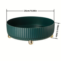 Plastic Rotating Storage Organizer Desktop Tray Kitchen Container