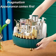 Plastic Rotating Storage Organizer Desktop Tray Kitchen Container
