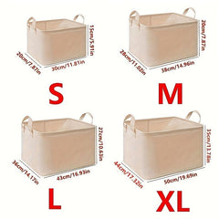 1pc Foldable Storage Basket Fabric Dirty Clothes Toys Storage Basket