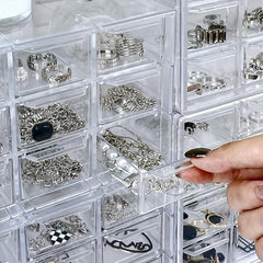 Acrylic Jewelry Box with 6/9/12 Grids for Earrings Necklaces