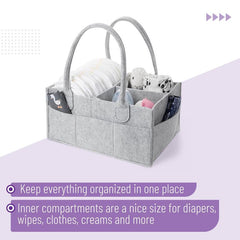 Portable Baby Diaper Caddy Organizer for Changing Table and Nursery