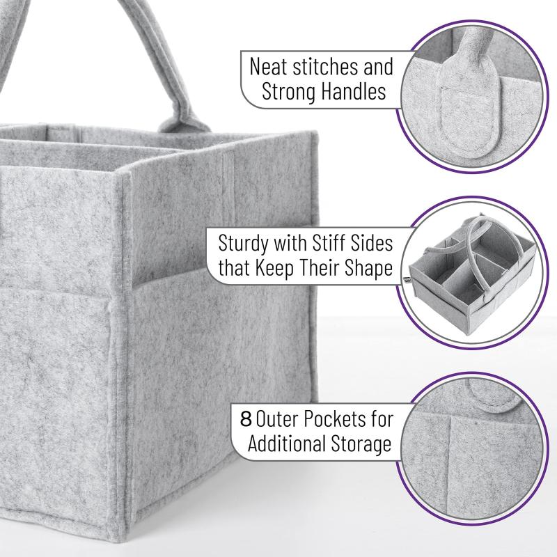 Portable Baby Diaper Caddy Organizer for Changing Table and Nursery