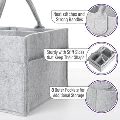 Portable Baby Diaper Caddy Organizer for Changing Table and Nursery