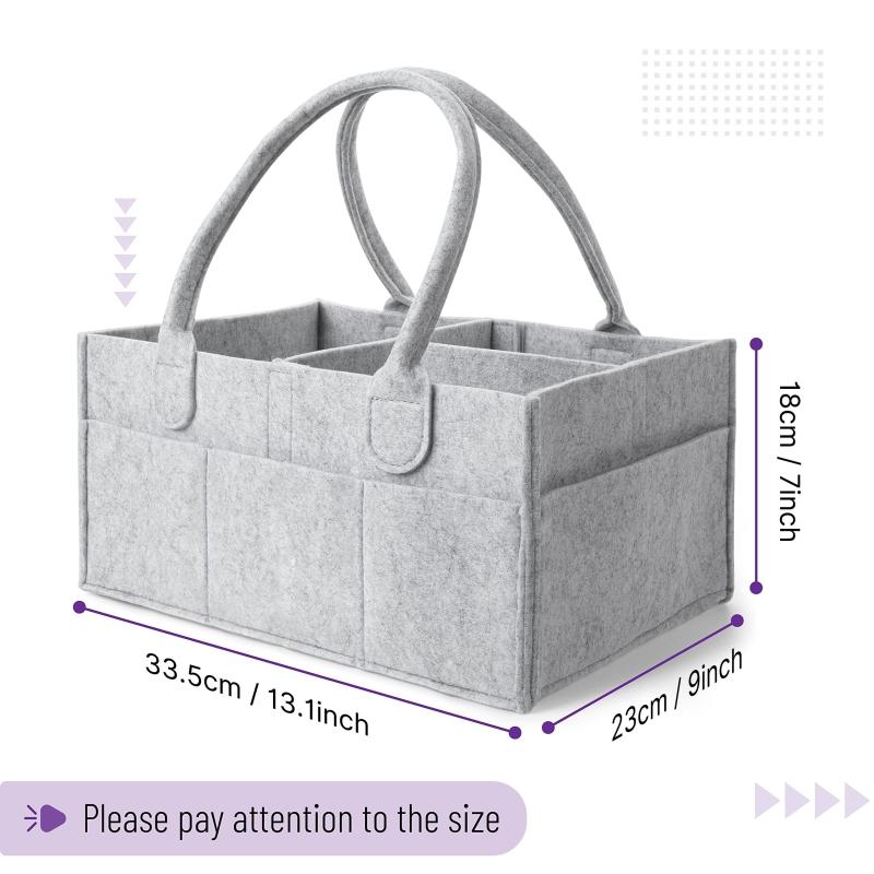 Portable Baby Diaper Caddy Organizer for Changing Table and Nursery