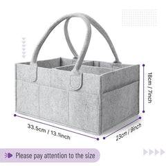 Portable Baby Diaper Caddy Organizer for Changing Table and Nursery