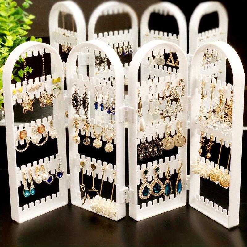Foldable Jewelry Storage Rack Necklace Earring Display