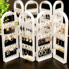 Foldable Jewelry Storage Rack Necklace Earring Display