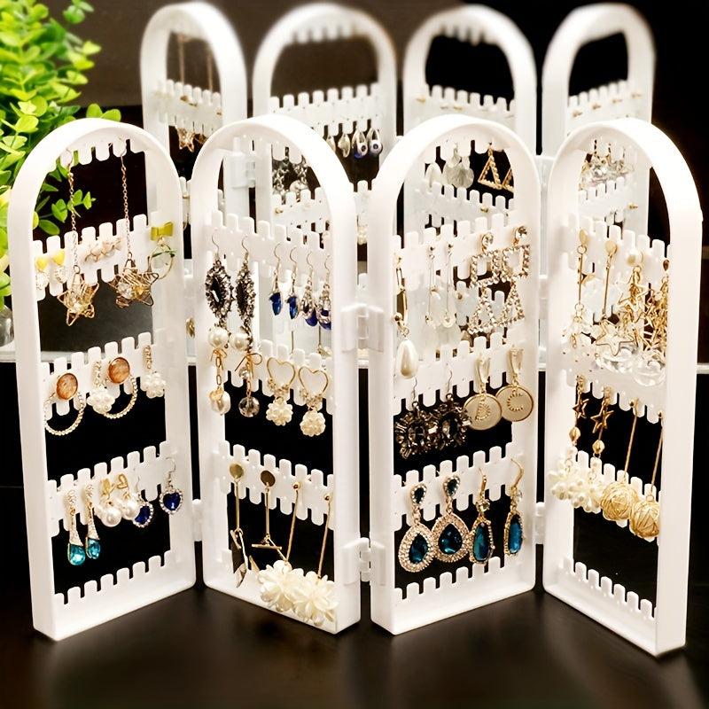 Foldable Jewelry Storage Rack Necklace Earring Display