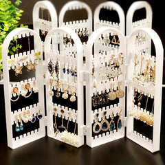 Foldable Jewelry Storage Rack Necklace Earring Display