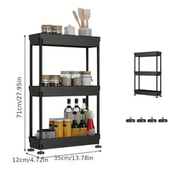 Slim Storage Rack Toilet Bathroom Organizer Shelf Cabinet