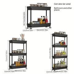 Slim Storage Rack Toilet Bathroom Organizer Shelf Cabinet