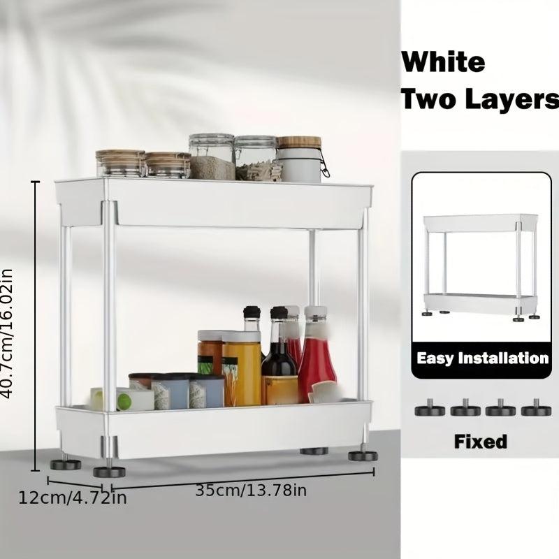 Slim Storage Rack Toilet Bathroom Organizer Shelf Cabinet