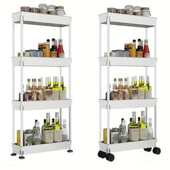 Slim Storage Rack Toilet Bathroom Organizer Shelf Cabinet