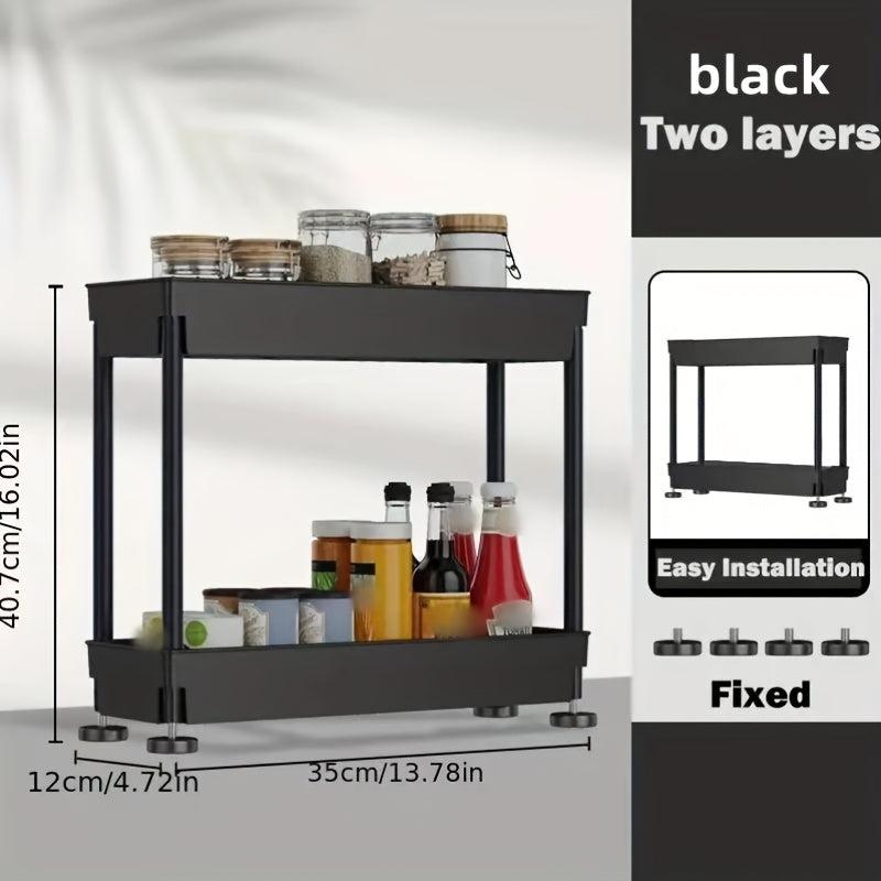Slim Storage Rack Toilet Bathroom Organizer Shelf Cabinet