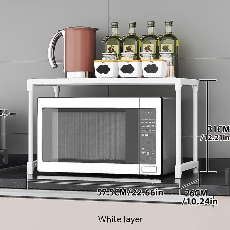 Desktop Storage Rack For Microwave Oven And Countertop Oven