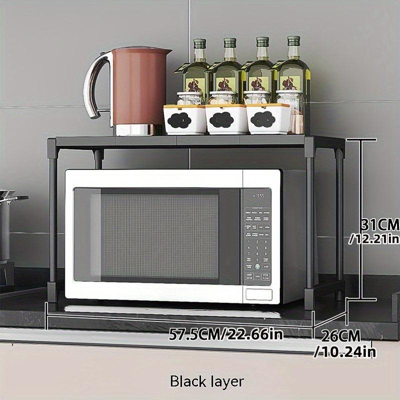 Desktop Storage Rack For Microwave Oven And Countertop Oven