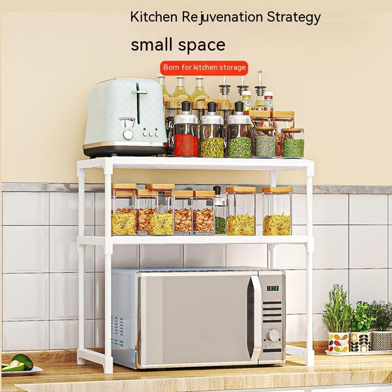 Desktop Storage Rack For Microwave Oven And Countertop Oven