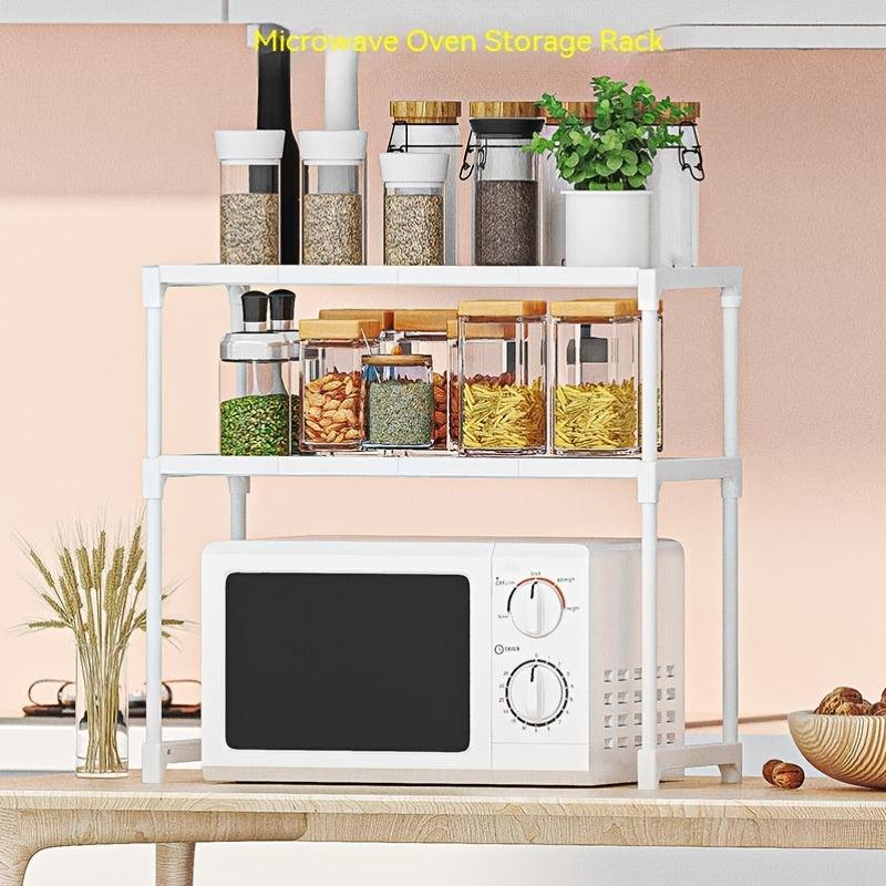 Desktop Storage Rack For Microwave Oven And Countertop Oven