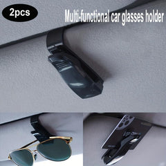 2pcs Car Sun Visor Glasses Clip, Universal Sunglasses Ticket Holder