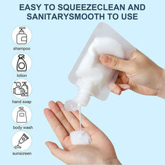 10pcs Refillable Portable Liquid Pouch with Paste Bottle for Travel