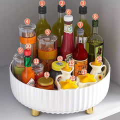 360u00b0 Rotating Cosmetic Storage Rack Makeup Organizer Perfume Tray
