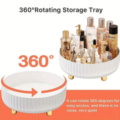 360u00b0 Rotating Cosmetic Storage Rack Makeup Organizer Perfume Tray