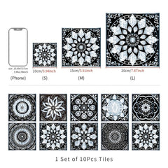 10pcs Boho Tile Stickers Peel Stick Backsplash Decals