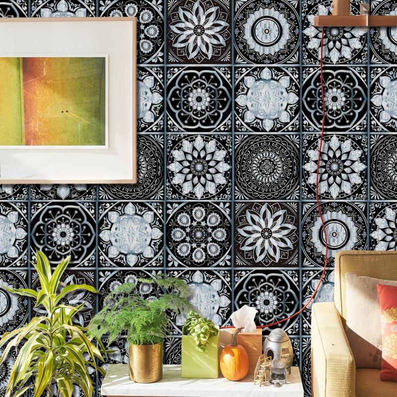 10pcs Boho Tile Stickers Peel Stick Backsplash Decals