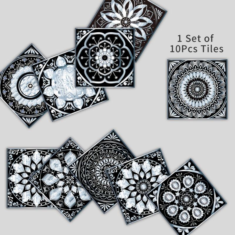 10pcs Boho Tile Stickers Peel Stick Backsplash Decals