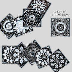 10pcs Boho Tile Stickers Peel Stick Backsplash Decals