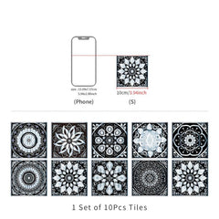 10pcs Boho Tile Stickers Peel Stick Backsplash Decals