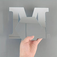 18pcs Hexagonal & FAMILY Letter Mirror Wall Stickers
