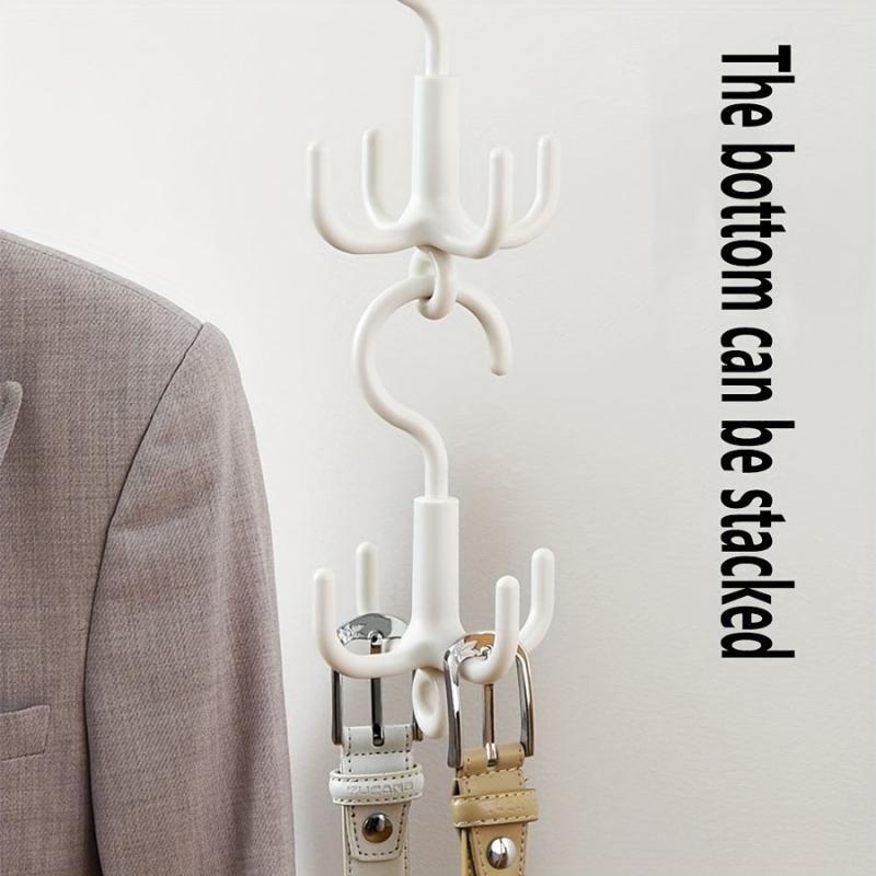 Multifunctional Rotating Clothes Hook Punch 4 Claw Rotation Coat Hanger