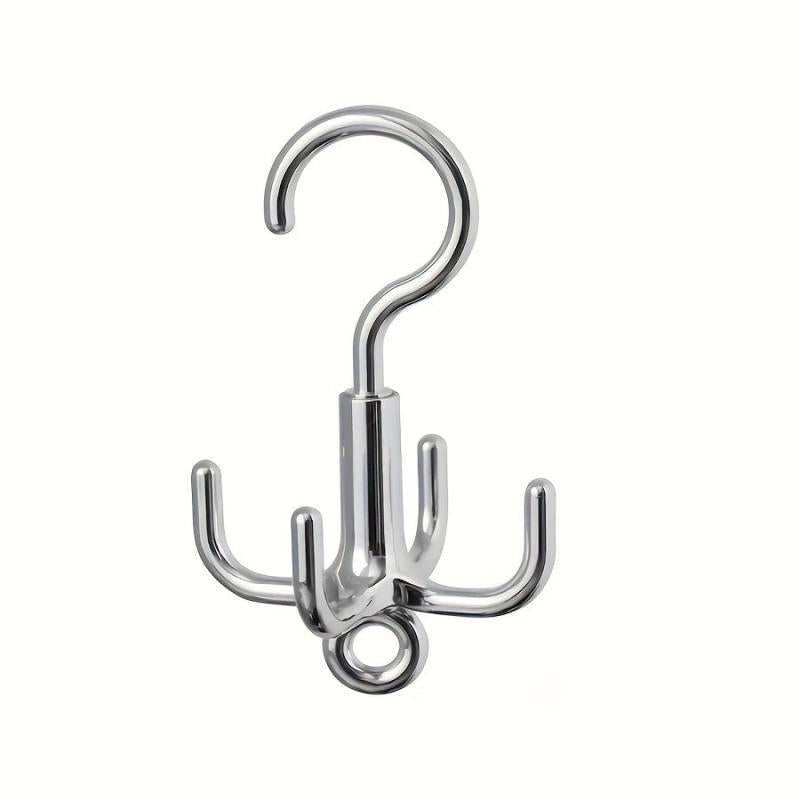 Multifunctional Rotating Clothes Hook Punch 4 Claw Rotation Coat Hanger