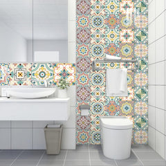 10pcs Vinyl Boho Kitchen Tile Sticker DIY Bathroom Decor